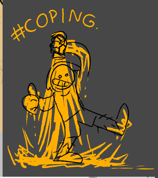 Kel dumps a can o’ Joe over his head. /#coping/